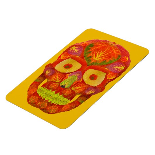 Aspen Leaf Skull 16 Magnet (Linke Seite)