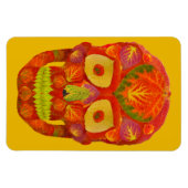 Aspen Leaf Skull 16 Magnet (Horizontal)