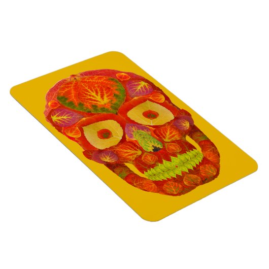 Aspen Leaf Skull 16 Magnet (Rechte Seite)