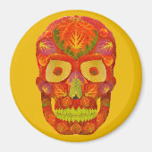Aspen Leaf Skull 16 Magnet (Vorne)