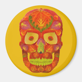Aspen Leaf Skull 16 Magnet
