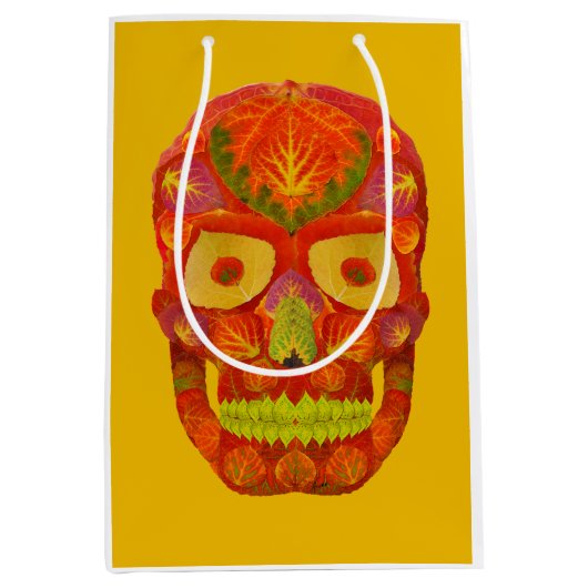 Aspen Leaf Skull 16 Mittlere Geschenktüte (Vorderseite)