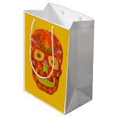 Aspen Leaf Skull 16 Mittlere Geschenktüte (Rückseite Schrägansicht)