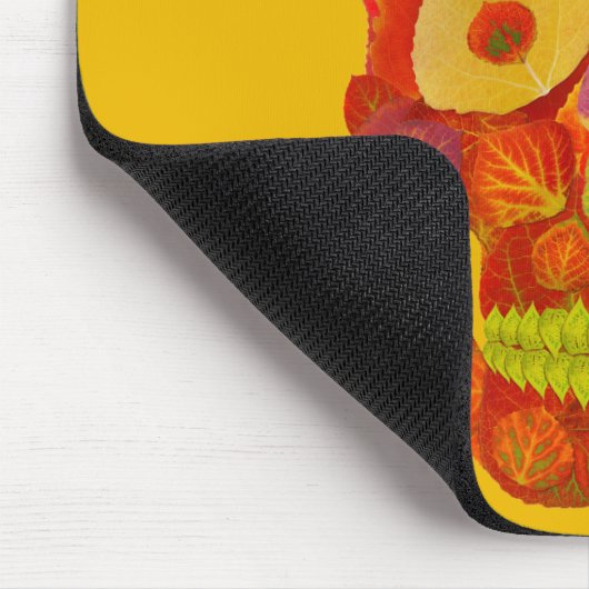 Aspen Leaf Skull 16 Mousepad (Ecke)