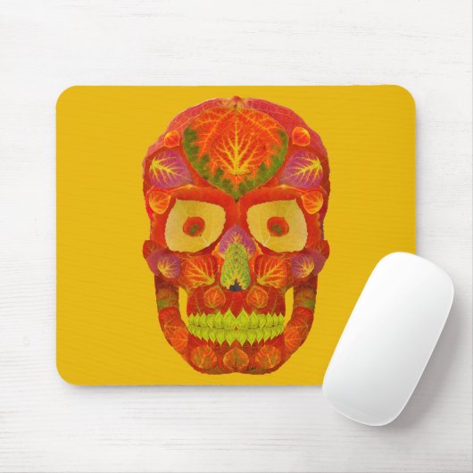 Aspen Leaf Skull 16 Mousepad (Mit Mouse)