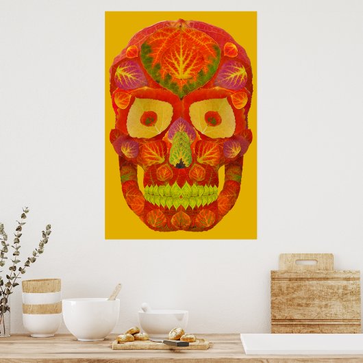 Aspen Leaf Skull 16 Poster (Küche)