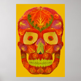 Aspen Leaf Skull 16 Poster