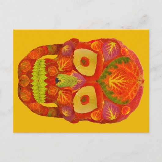 Aspen Leaf Skull 16 Postkarte (Vorderseite)