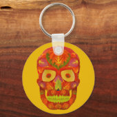 Aspen Leaf Skull 16 Schlüsselanhänger (Vorderseite)