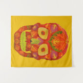 Aspen Leaf Skull 16 Wandteppich (Vorderseite (Horizontal))