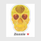 Aspen Leaf Skull 1 Aufkleber (Blatt)