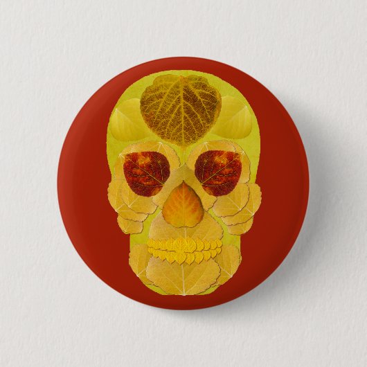 Aspen Leaf Skull 1 Button (Vorderseite)