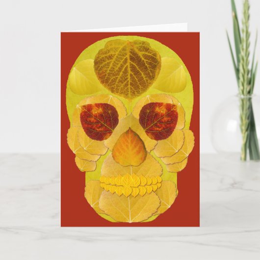 Aspen Leaf Skull 1 Karte (Vorderseite)