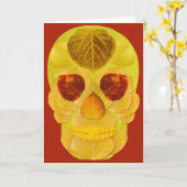 Aspen Leaf Skull 1 Karte (Gelbe Blume)