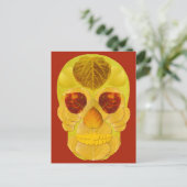 Aspen Leaf Skull 1 Postkarte (Stehend Vorderseite)