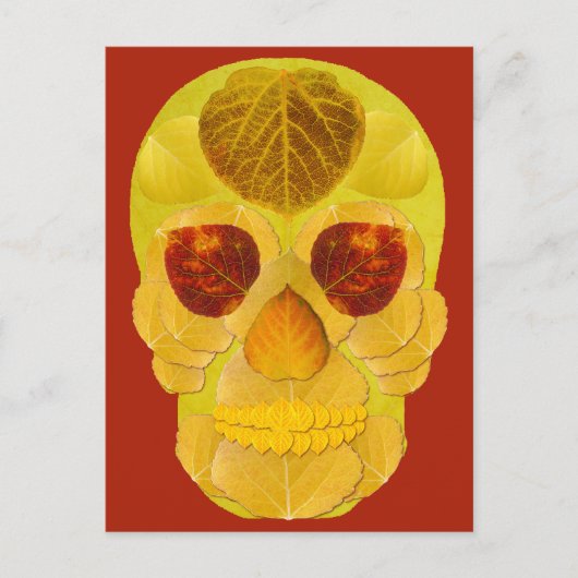 Aspen Leaf Skull 1 Postkarte (Vorderseite)