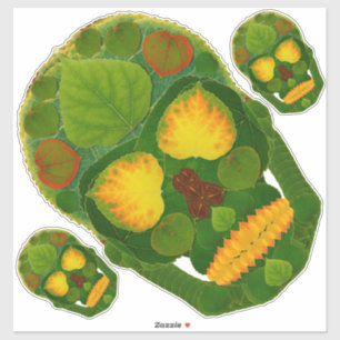 Aspen Leaf Skull 9 Aufkleber