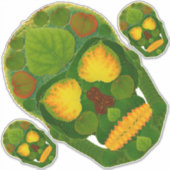 Aspen Leaf Skull 9 Aufkleber (Vorderseite)