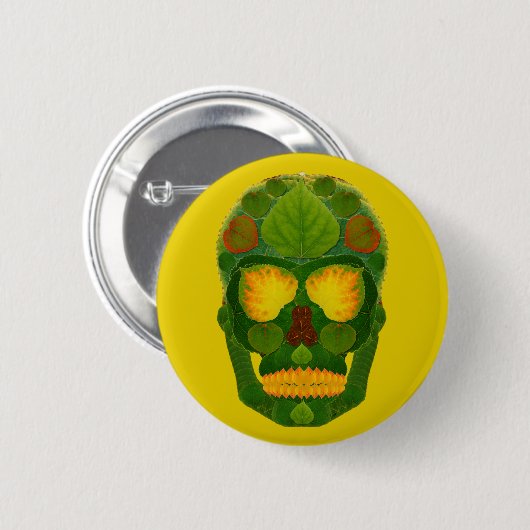 Aspen Leaf Skull 9 Button (Vorne & Hinten)