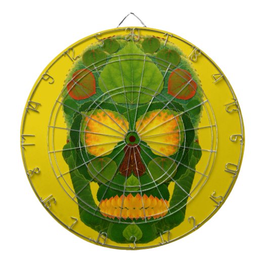 Aspen Leaf Skull 9 Dartscheibe (vorne)