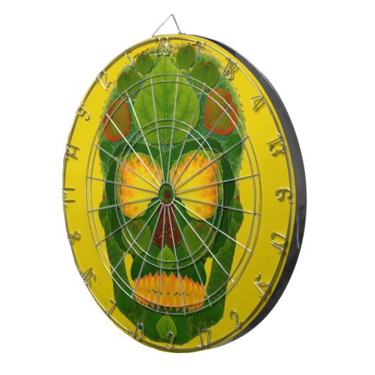 Aspen Leaf Skull 9 Dartscheibe (Vorderseite rechts)