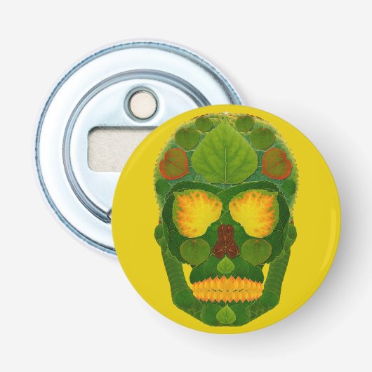 Aspen Leaf Skull 9 Flaschenöffner (Vorderseite)