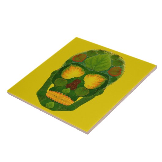 Aspen Leaf Skull 9 Fliese (Seite)
