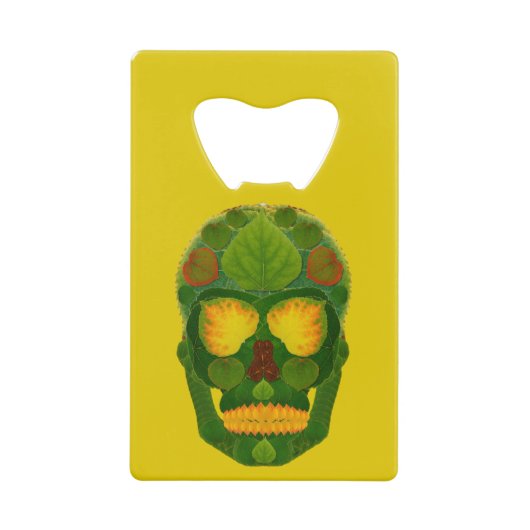 Aspen Leaf Skull 9 Kreditkartenflaschenöffner (Vorderseite)