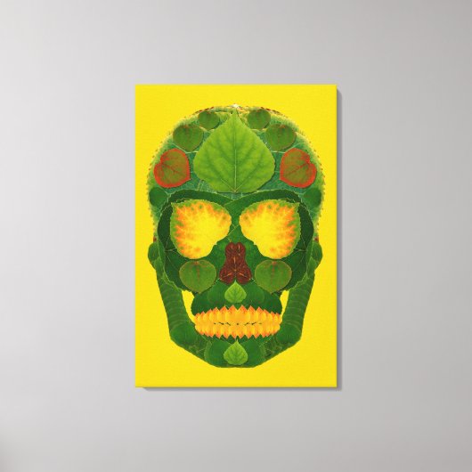 Aspen Leaf Skull 9 Leinwanddruck (Vorderseite)