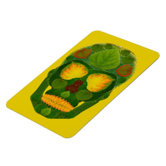 Aspen Leaf Skull 9 Magnet (Linke Seite)