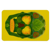 Aspen Leaf Skull 9 Magnet (Horizontal)