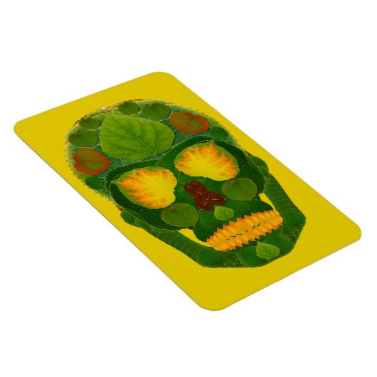 Aspen Leaf Skull 9 Magnet (Rechte Seite)