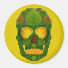 Aspen Leaf Skull 9 Magnet