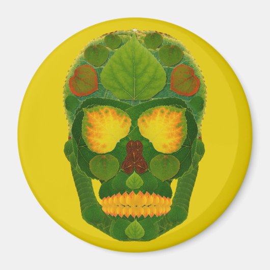 Aspen Leaf Skull 9 Magnet (Vorne)