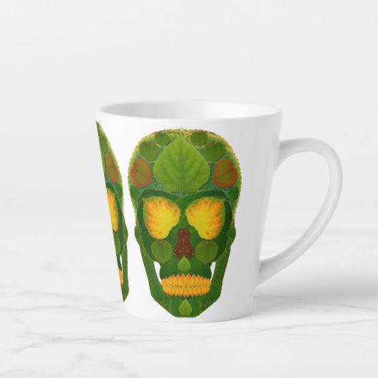 Aspen Leaf Skull 9 Milchtasse (Rechts)