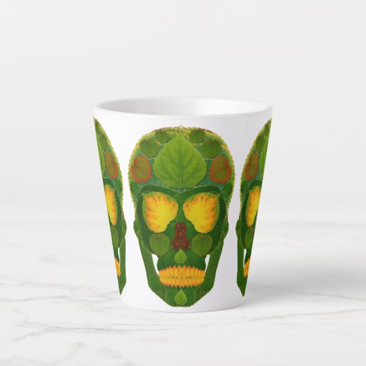 Aspen Leaf Skull 9 Milchtasse (Vorderseite)