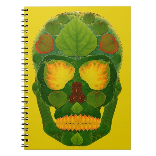 Aspen Leaf Skull 9 Notizblock (Vorderseite)
