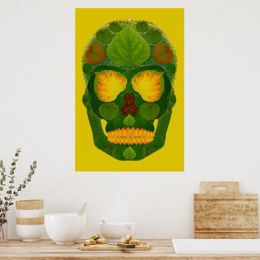 Aspen Leaf Skull 9 Poster (Küche)