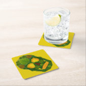 Aspen Leaf Skull 9 Rechteckiger Pappuntersetzer (Vor Ort)