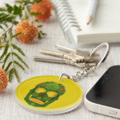 Aspen Leaf Skull 9 Schlüsselanhänger (Vorderseite rechts)