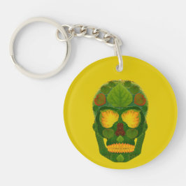 Aspen Leaf Skull 9 Schlüsselanhänger