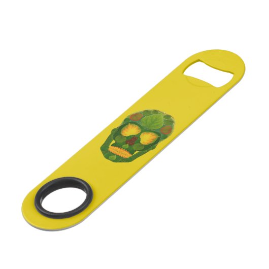 Aspen Leaf Skull 9 Speed Flaschenöffner (Vorderseite Schrägansicht)