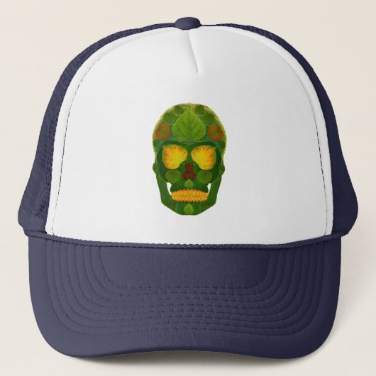 Aspen Leaf Skull 9 Truckerkappe (Vorderseite)