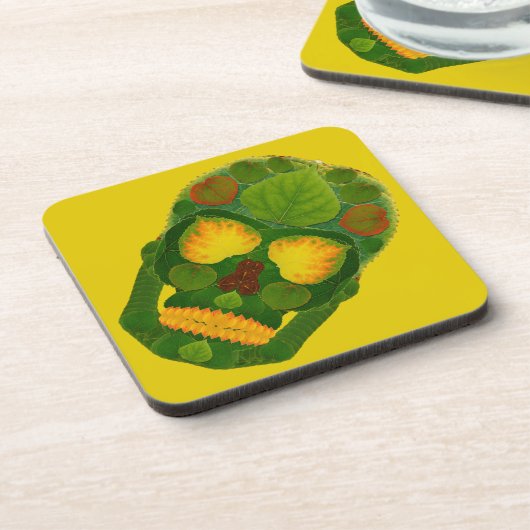 Aspen Leaf Skull 9 Untersetzer (Linke Seite)