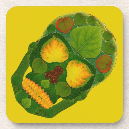 Aspen Leaf Skull 9 Untersetzer (Vorderseite)