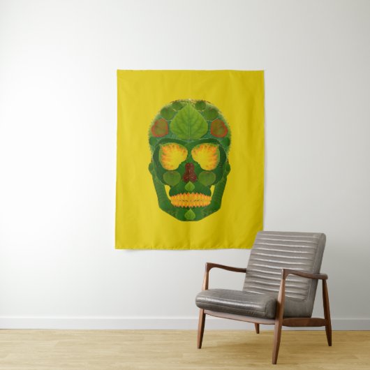Aspen Leaf Skull 9 Wandteppich (Beispiel)