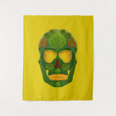 Aspen Leaf Skull 9 Wandteppich (Vorderseite)