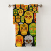 Aspen Leaf Skulls nahtloses Muster 2018 Badhandtuch Set (Insitu)