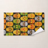 Aspen Leaf Skulls nahtloses Muster 2018 Badhandtuch Set (Handtuch)