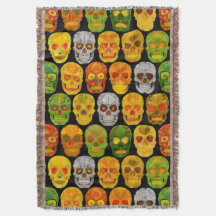 Aspen Leaf Skulls nahtloses Muster 2018